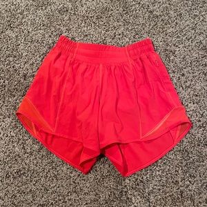 RARE red lululemon Hotty hot shirts size 2